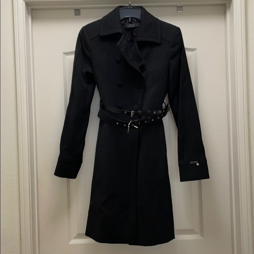 Twin-Set Black Button Coat With Belt Twin Set Det… - image 3